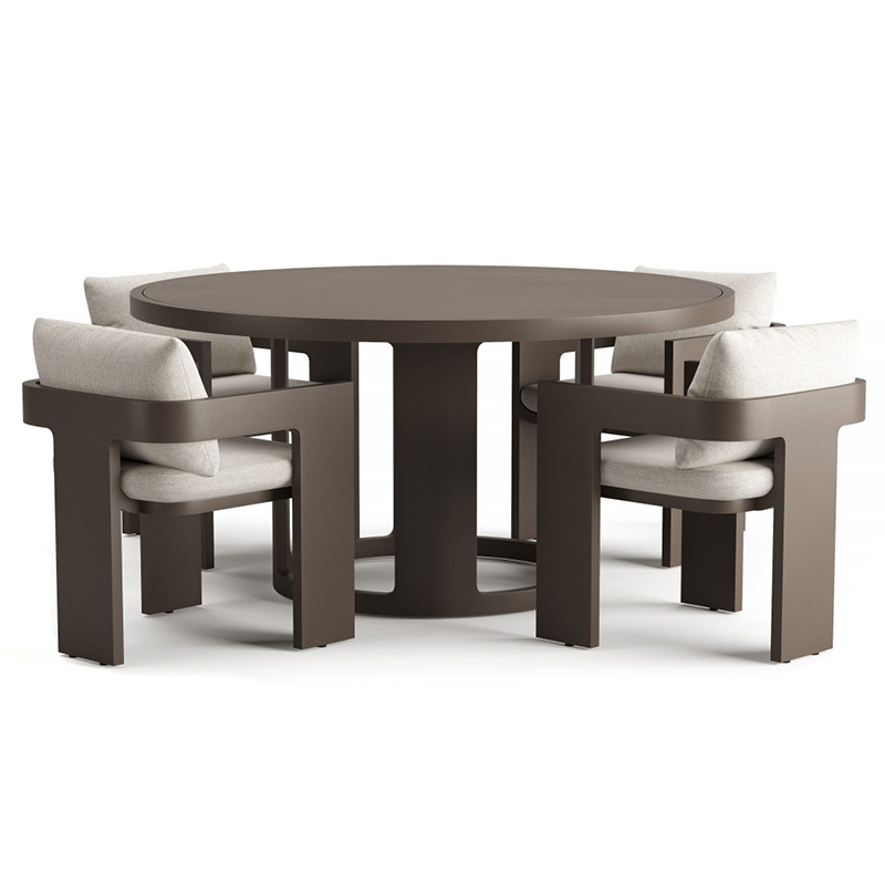 Outdoor Furniture Teak Wood - # 코트야드 레저 테이블 및 의자
