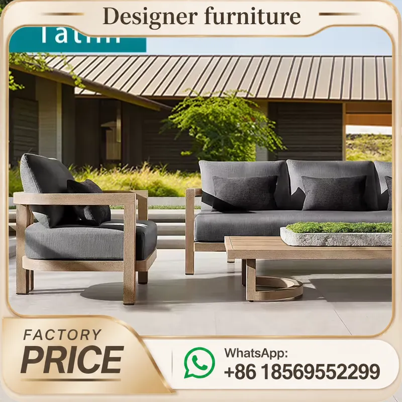 Outdoor Furniture Teak Wood - 티크 원목 소파 세트 방수 야외