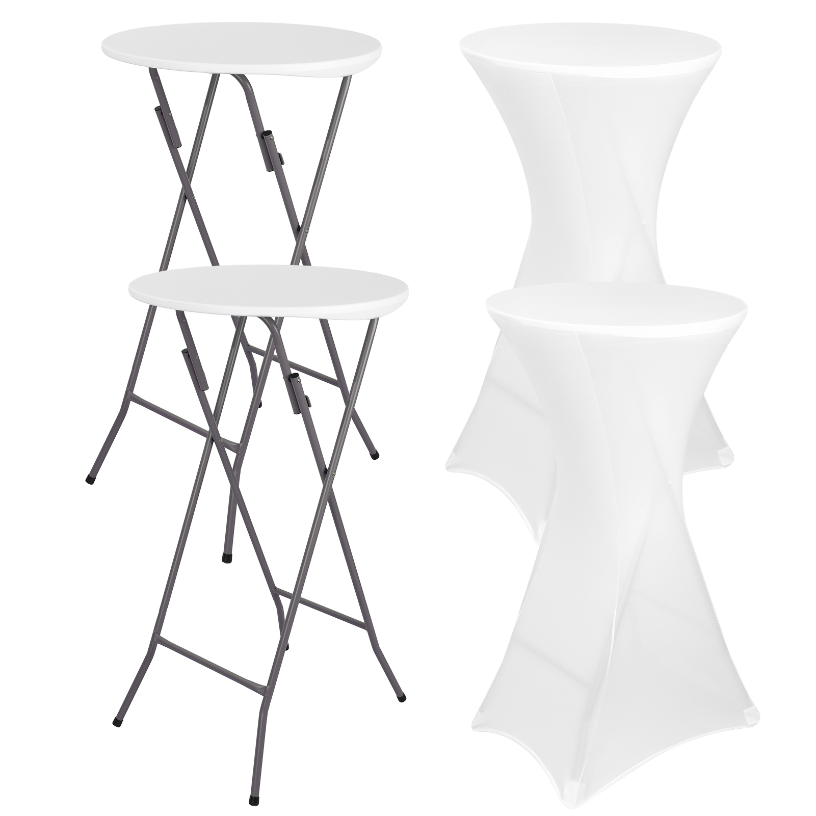 Outdoor Furniture Glides - 2세트 24인치 야외용 하이탑 칵테일 테이블,