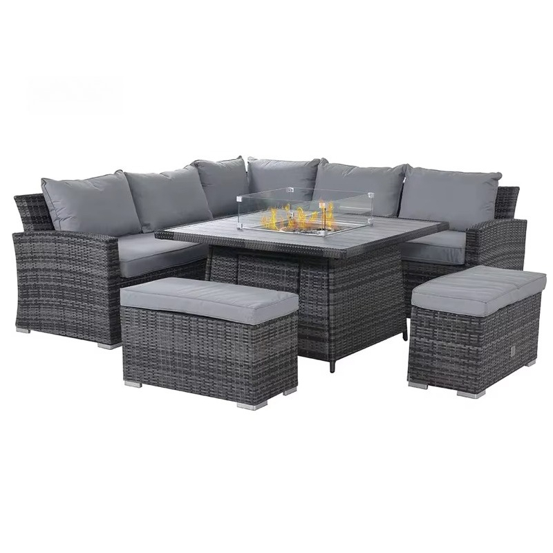 Outdoor Furniture Set With Fire Pit - 파티오용 가구 세트: 방수 기능이 있는