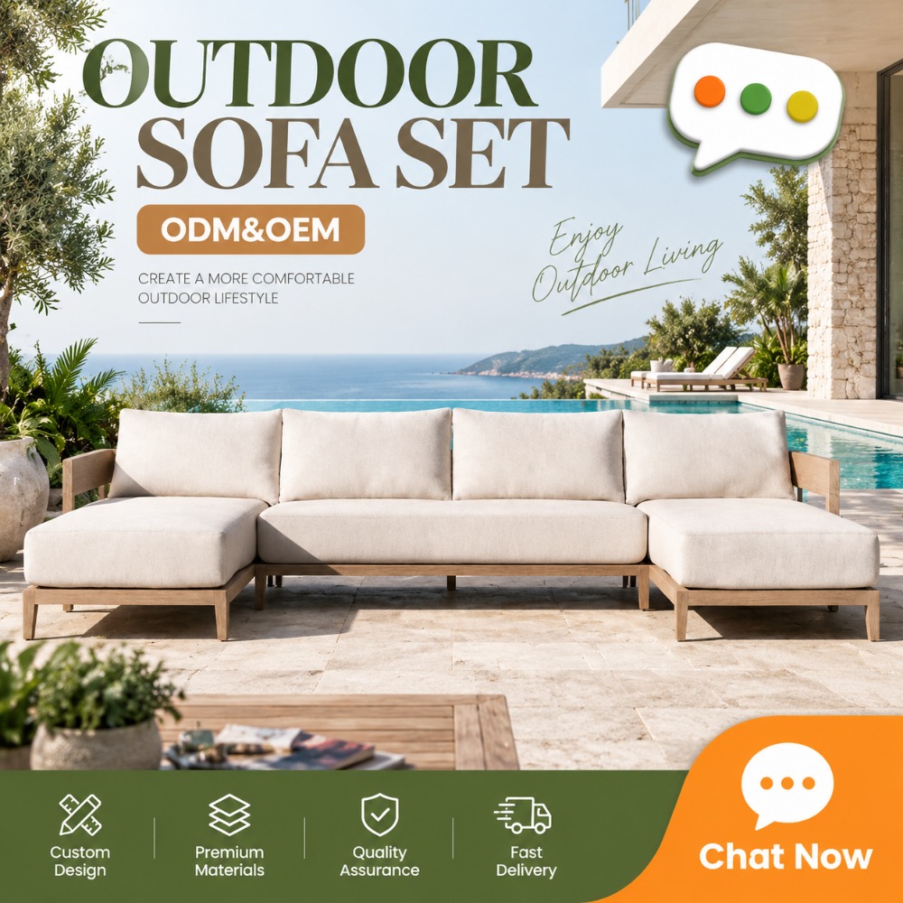 Outdoor Furniture Teak Wood - 고급 맞춤형 티크 원목 정원 소파