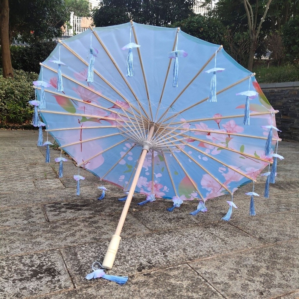 Parasol Umbrella Large - 중국 일본 예술 실크 파라솔 우산