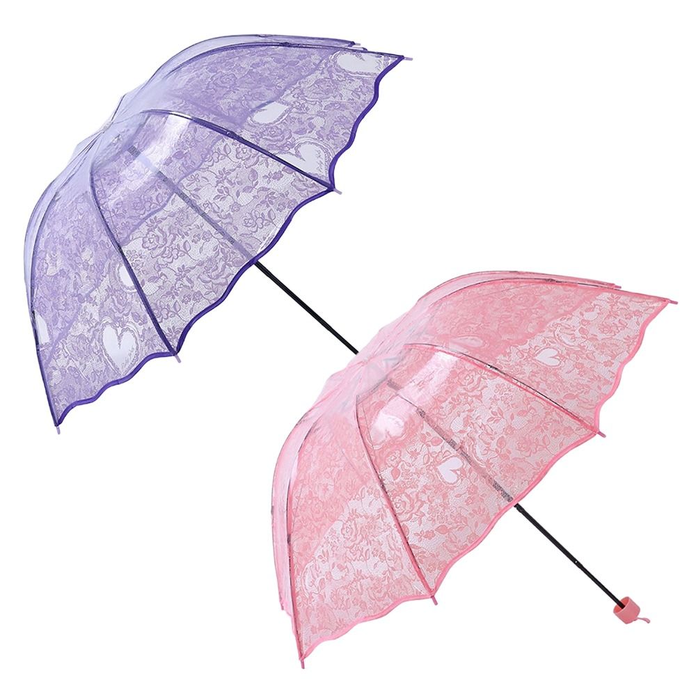 접이식 레이스 양산 투명한 사랑 자수 꽃 소녀 우산 대 - Parasol Umbrella Large 리뷰 및 가격