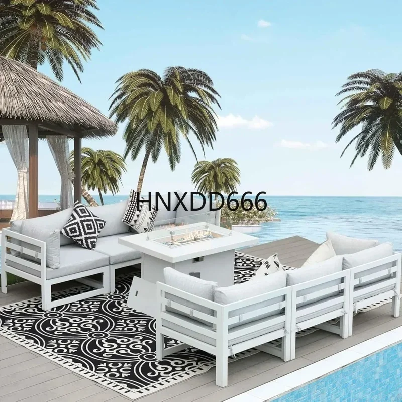 7피스 알루미늄 야외 파티오 대화 세트, 43인치 프로 - Outdoor Furniture Set With Fire Pit 리뷰 및 가격