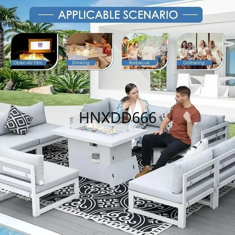 7피스 알루미늄 야외 파티오 대화 세트, 43인치 프로 - Outdoor Furniture Set With Fire Pit 리뷰 및 가격