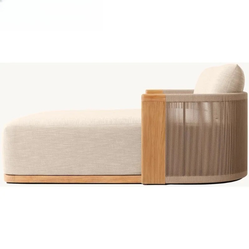 파티오 티크 긴 의자 데이베드 내후성 야외 침대 빈스  - Outdoor Furniture Teak Wood 리뷰 및 가격