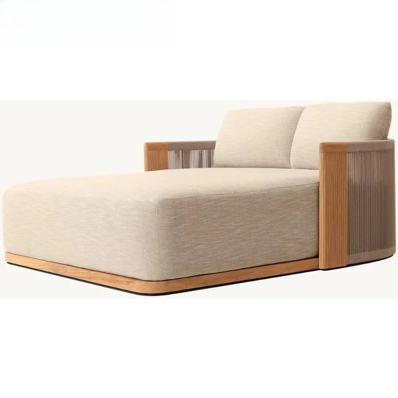 파티오 티크 긴 의자 데이베드 내후성 야외 침대 빈스  - Outdoor Furniture Teak Wood 리뷰 및 가격
