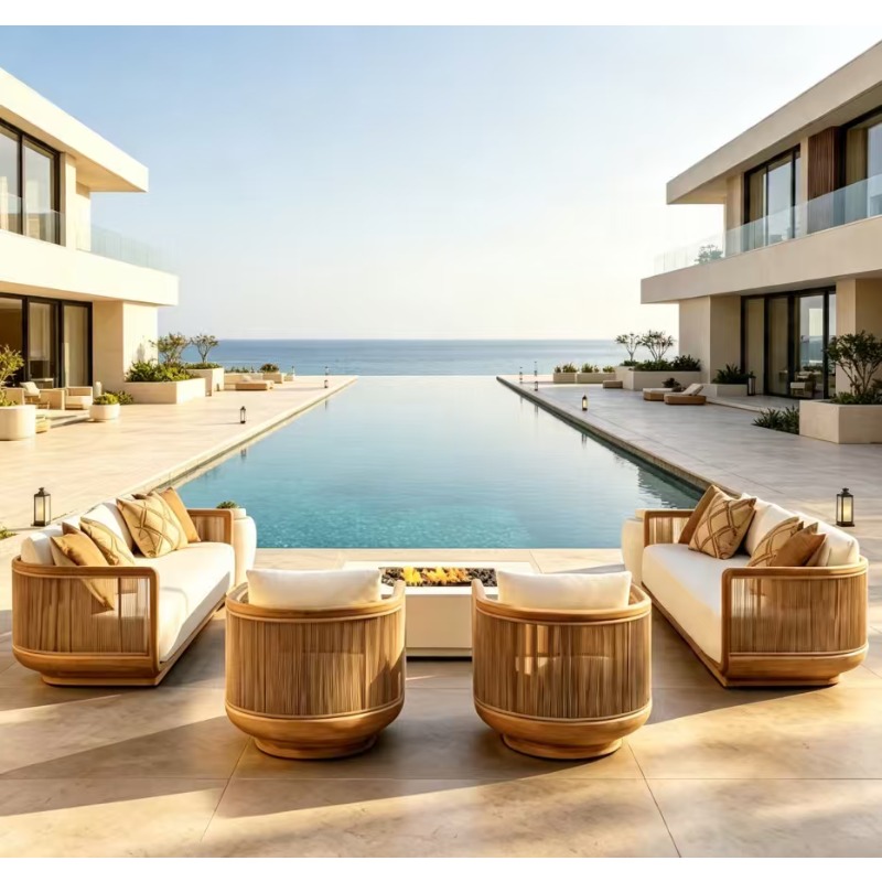 파티오 티크 긴 의자 데이베드 내후성 야외 침대 빈스  - Outdoor Furniture Teak Wood 리뷰 및 가격