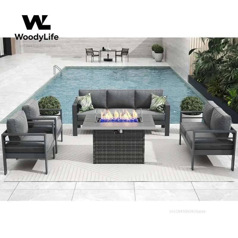 L5 모던 알루미늄 파티오 가구 세트 (화덕 테이블 포 - Outdoor Furniture Set With Fire Pit 리뷰 및 가격