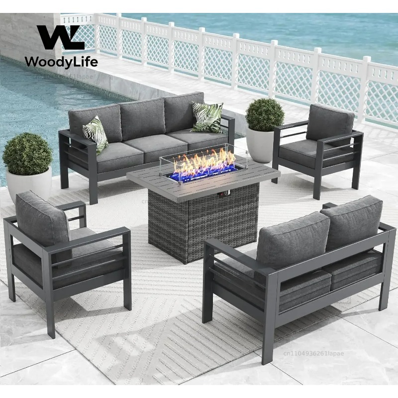L5 모던 알루미늄 파티오 가구 세트 (화덕 테이블 포 - Outdoor Furniture Set With Fire Pit 리뷰 및 가격