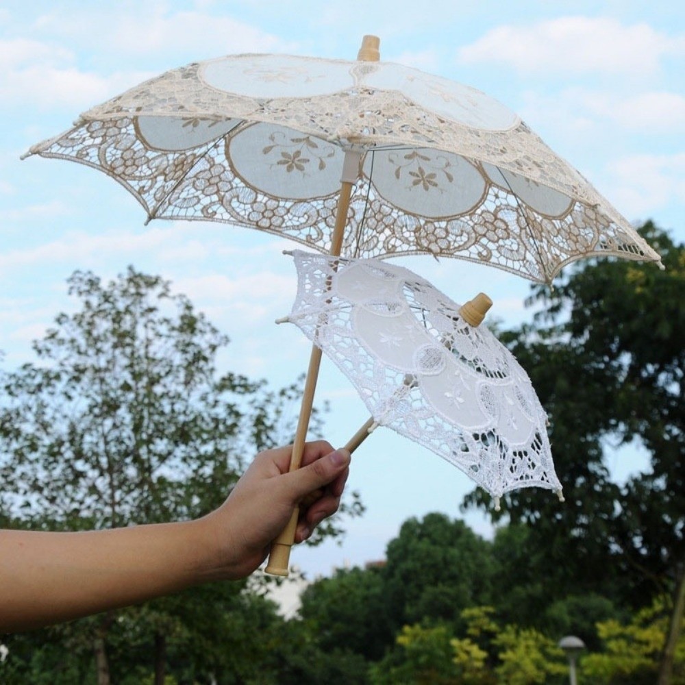 빈티지 대형 레이스 파라솔 우산 자수 코튼 레이스 플라 - Parasol Umbrella Large 리뷰 및 가격