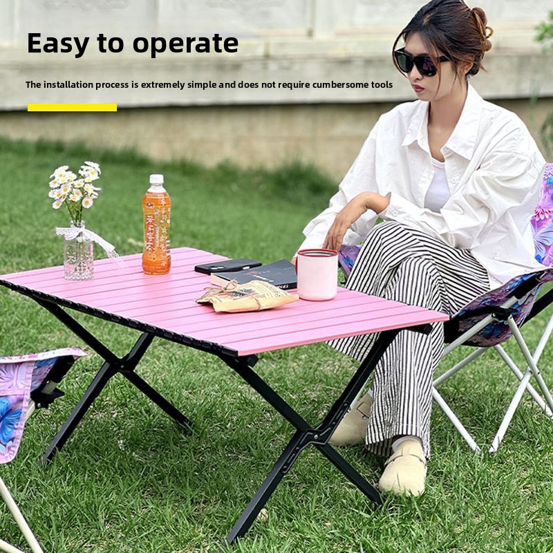 야외 접이식 크로스 레그 휴대용 에그롤 테이블 탄소강  - Outdoor Furniture Usa 리뷰 및 가격