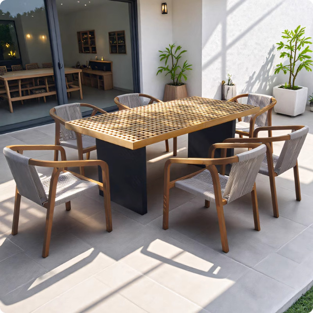 야외 티크 원목 테이블 의자 세트, 원목 정원 파티오  - Outdoor Furniture Teak Wood 리뷰 및 가격