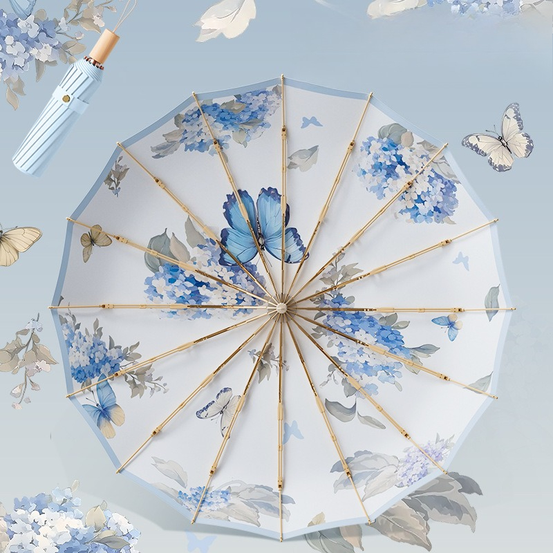 빈티지 16갈래 우산 대형 접이식 파라솔 자외선 차단  - Parasol Umbrella Large 리뷰 및 가격