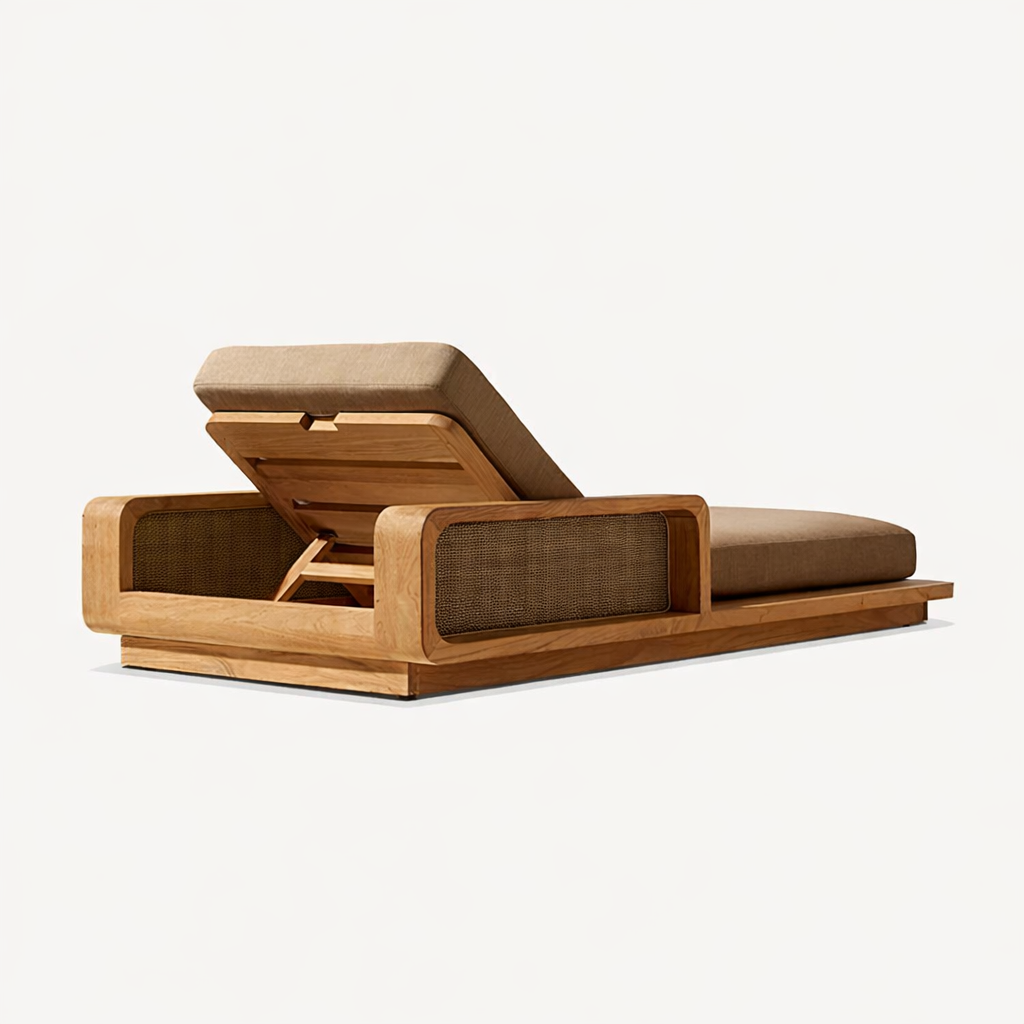 야외 라운지 의자 호텔 야외용 편안한 티크 선베드 리조 - Outdoor Furniture Teak Wood 리뷰 및 가격