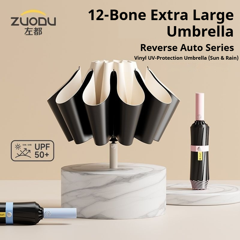 ZUODU 완전 자동 역방향 접이식 강풍 방지 12K  - Parasol Umbrella Large 리뷰 및 가격