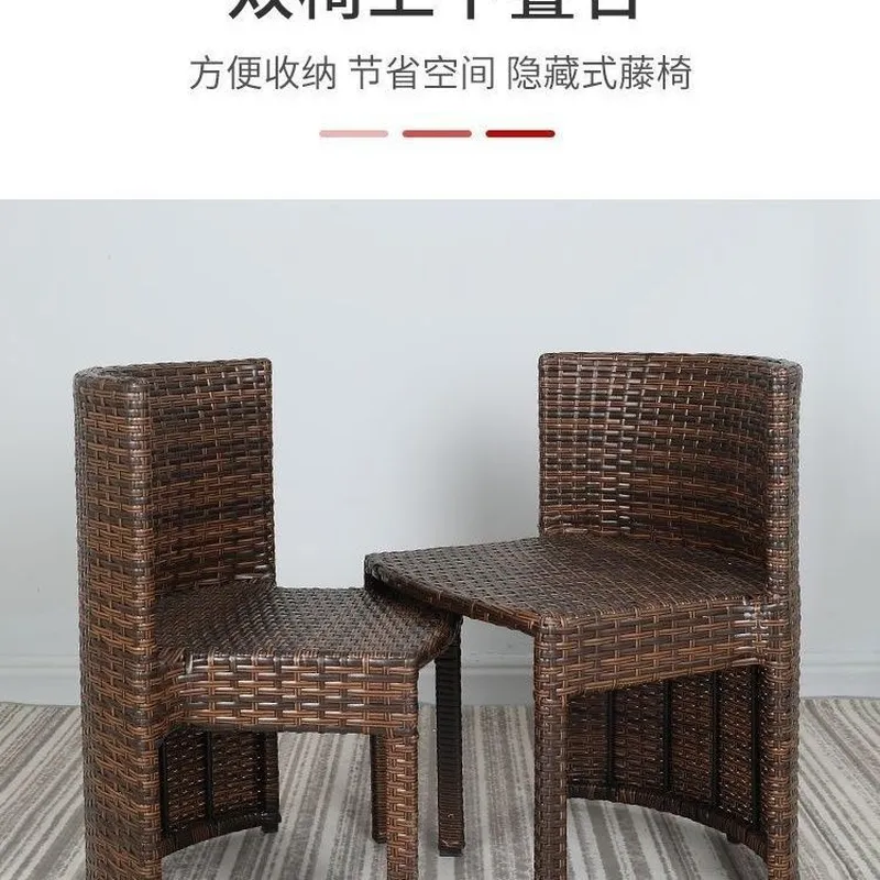 창의적인 야외 발코니 테이블 및 의자 세트 3피스 라탄 - Outdoor Furniture Table And Chairs 리뷰 및 가격