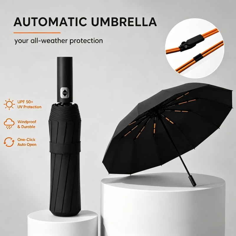 24-리브 완전 자동 접이식 우산, 대형 사이즈 방풍  - Parasol Umbrella Large 리뷰 및 가격