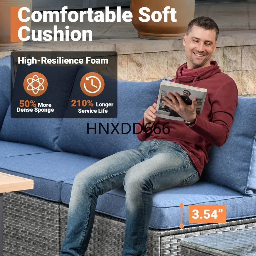 야외용 8피스 파티오 가구 세트 (화덕 테이블 포함), - Outdoor Furniture Set With Fire Pit 리뷰 및 가격