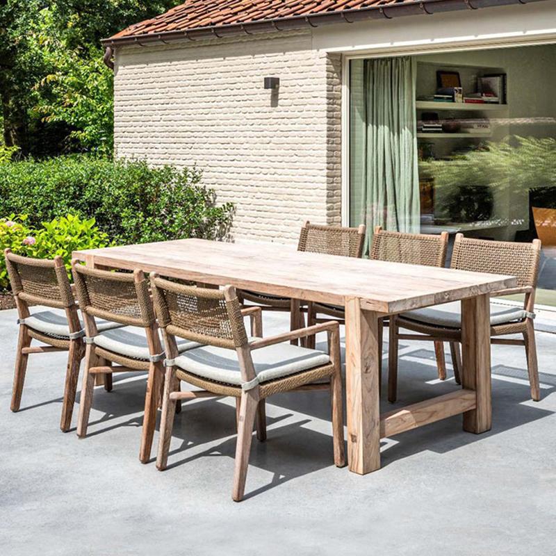 야외 테이블 및 의자 부식방지 티크 빌라 파티오 가구  - Outdoor Furniture Teak Wood 리뷰 및 가격