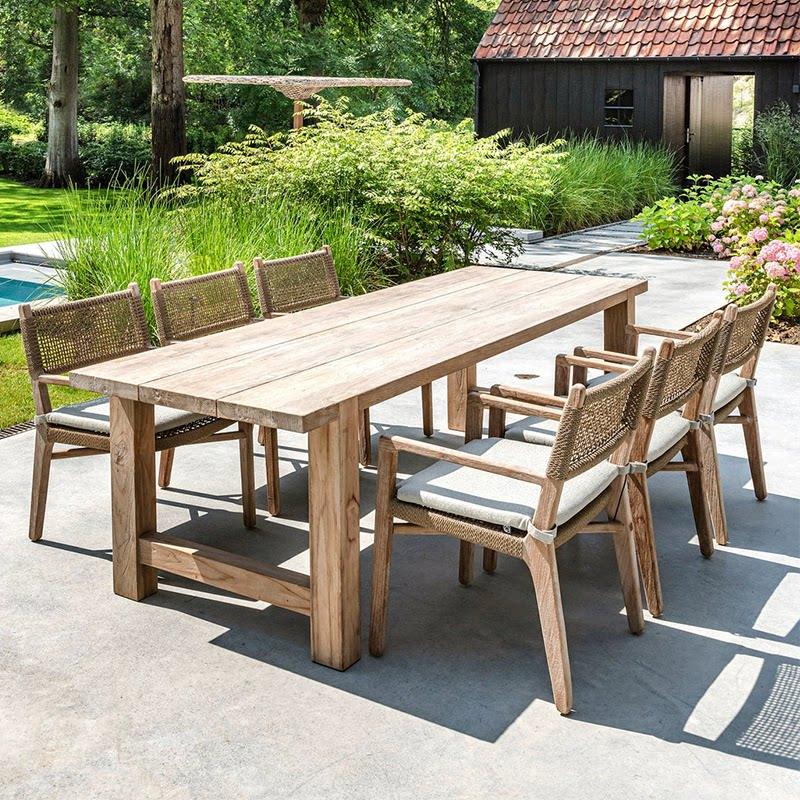 야외 테이블 및 의자 부식방지 티크 빌라 파티오 가구  - Outdoor Furniture Teak Wood 리뷰 및 가격