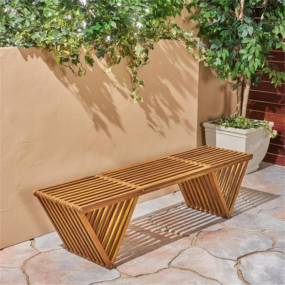 티크 마감 아카시아 나무 벤치, 모던하고 소박한 스타일 - Outdoor Furniture Teak Wood 리뷰 및 가격