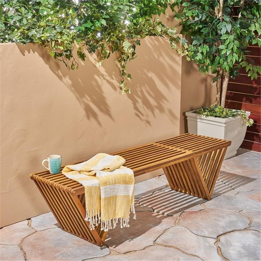 티크 마감 아카시아 나무 벤치, 모던하고 소박한 스타일 - Outdoor Furniture Teak Wood 리뷰 및 가격