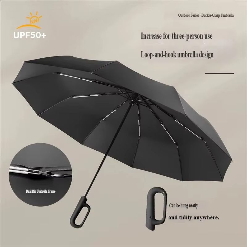 대형 자동 링 버클 접이식 우산 비즈니스 맞춤형 블랙  - Parasol Umbrella Large 리뷰 및 가격